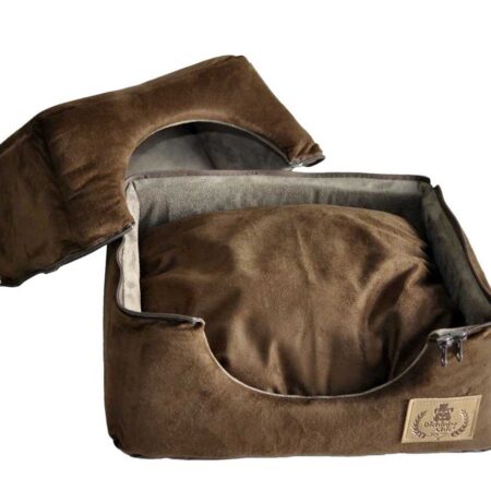 CAMA CASA LUXO MARROM BICHINHO CHIC GRANDE