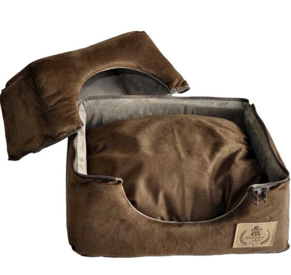 CAMA CASA LUXO MARROM BICHINHO CHIC GRANDE