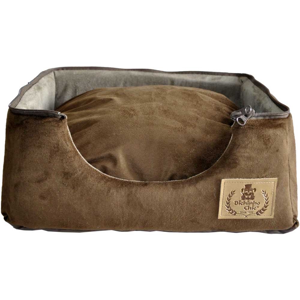 CAMA CASA LUXO MARROM BICHINHO CHIC GRANDE - Imagem 2